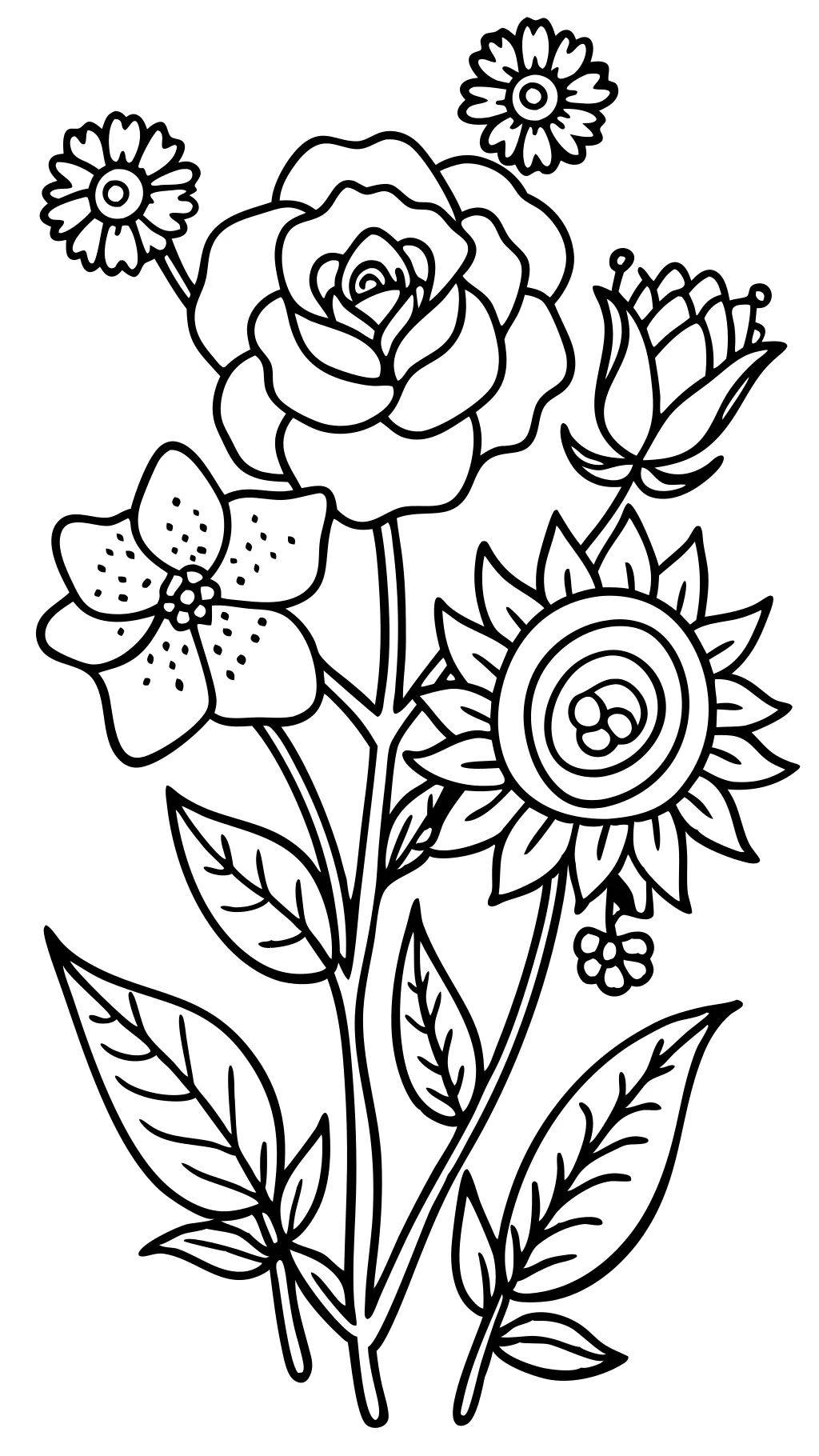 coloring pages of flowers printable